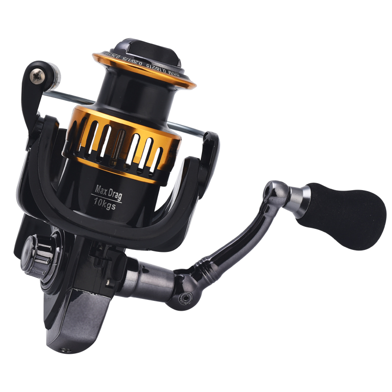 OEM 黑金色海釣魚(yú)線輪5.2:1高速旋轉(zhuǎn)線輪金屬釣魚(yú)線輪