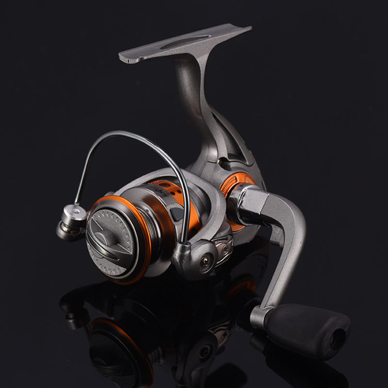 熱銷(xiāo)高品質(zhì)灰橙色釣魚(yú)旋轉(zhuǎn)卷線(xiàn)器深海金屬旋轉(zhuǎn)魚(yú)線(xiàn)輪